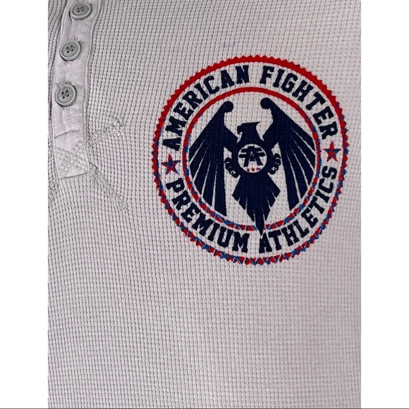 American Fighter Mens Long Sleeve Hoodie CAPELLA Shirt Gray S-3XL - Picture 5 of 8